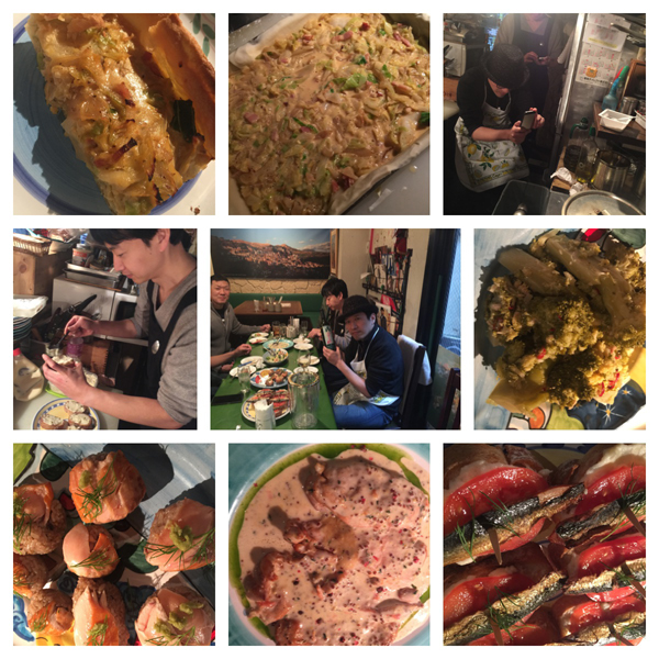school_20170325 <メニュー> ■ブロッコリーのマリネ ■キャベツとベーコンのキッシュ ■燻製作り〜 鳥肉、鰯、ホタテ、サーモン
