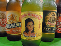 MURO LUCANO村に工場がある「モレーナビール」はオススメ！！   また、スペインのマドリードのビールマホウビール黒もあります！！